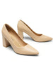Women's High Heels Pointed Toe Chunky Heeled Block Classic Slip On For Spring Wedding Casual Or Formal Occasions Dress Pumps Shoes